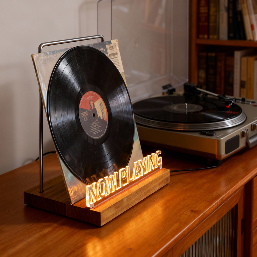 Coffee Equipment Holder - Vinyl Record Holder Stand, Coffee Shop
