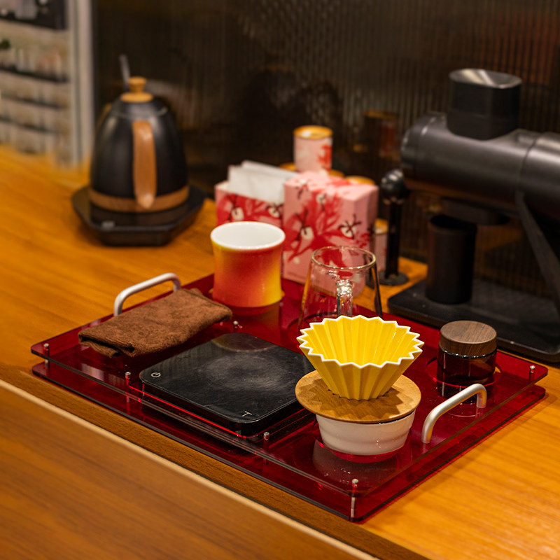 Acrylic coffee tray, used to s - đánh giá và giá Coffee Equipment For Cafe